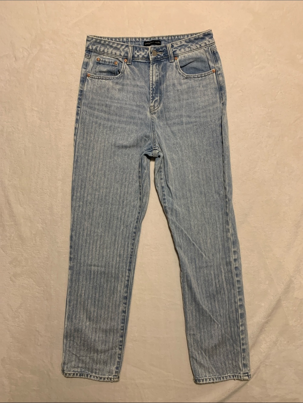 Sincerely Jules Jeans 7/8  30x30 stripes denim